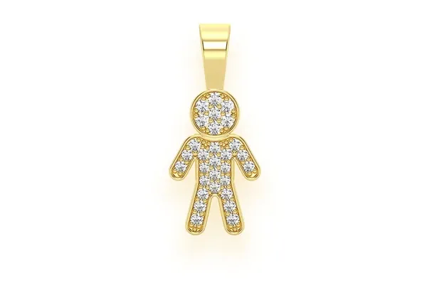 0.10 Mini Boy Diamond Pendant