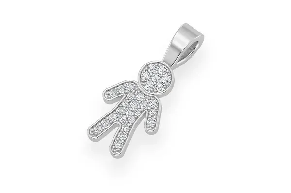 0.10 Mini Boy Diamond Pendant