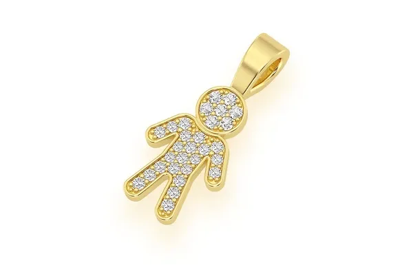 0.10 Mini Boy Diamond Pendant