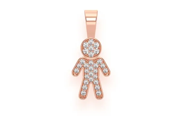 0.10 Mini Boy Diamond Pendant