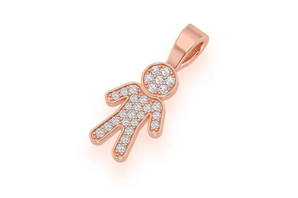 0.10 Mini Boy Diamond Pendant