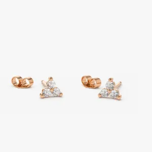 0.14CTW Round Cut Diamond Trio Stud Earrings