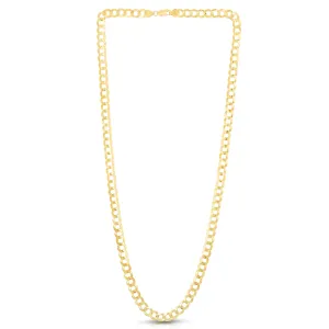 10K Yellow Gold 3.5mm Hollow Curb Link Chain 18", 20", 22", 24"