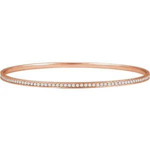 14KT Gold 1 1/2 CTW Diamond Bangle Bracelet