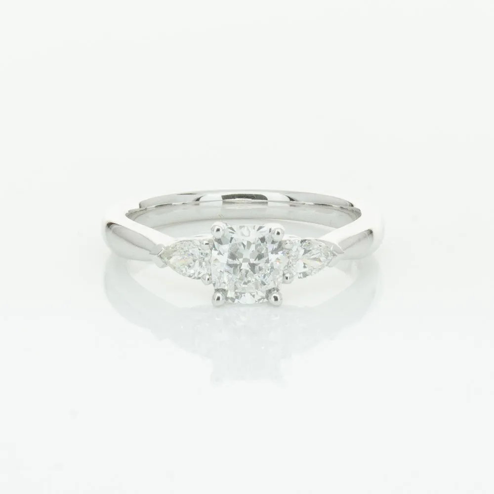 18ct White Gold .76ct Cushion Cut Diamond Ayla Ring