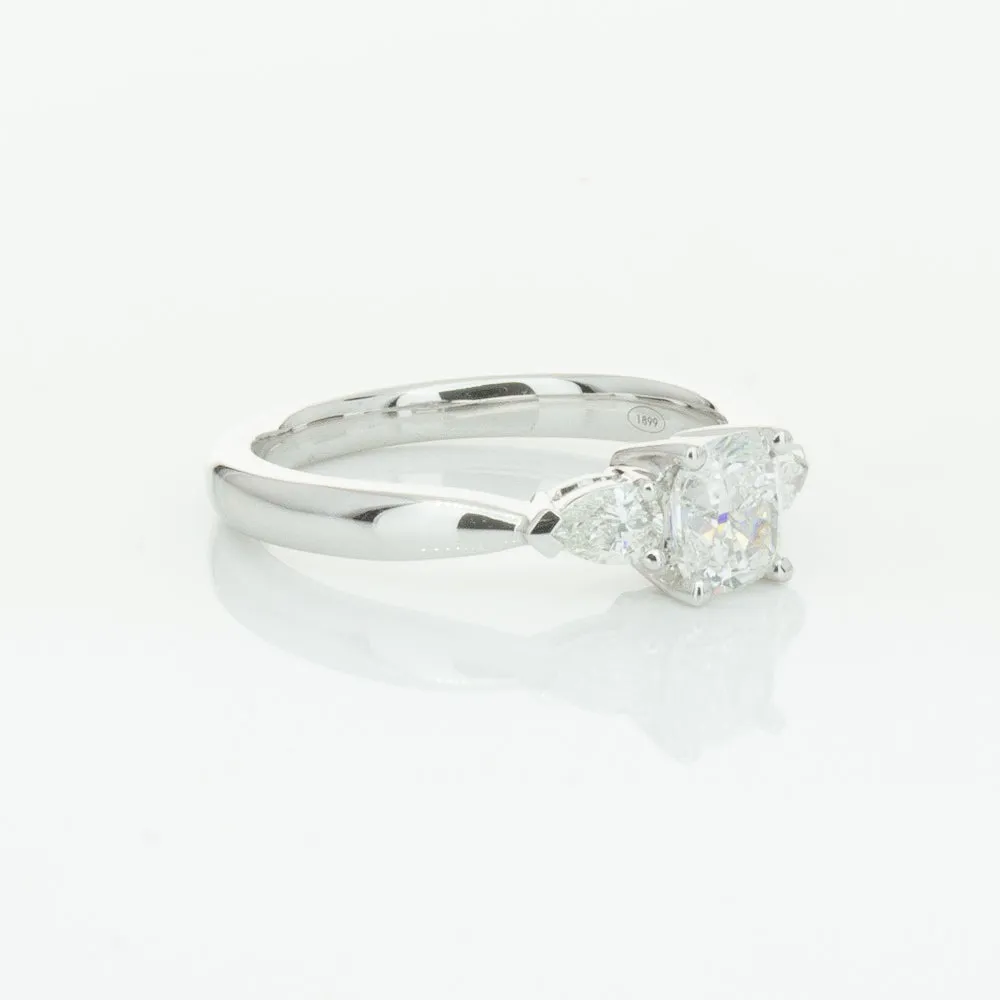 18ct White Gold .76ct Cushion Cut Diamond Ayla Ring