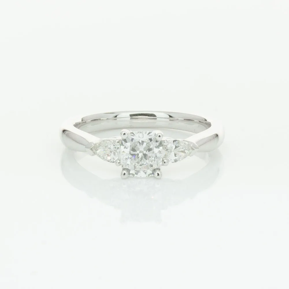 18ct White Gold .76ct Cushion Cut Diamond Ayla Ring