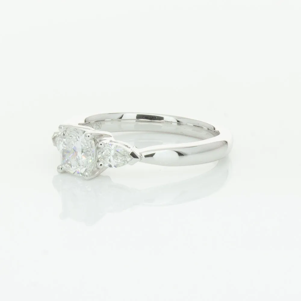 18ct White Gold .76ct Cushion Cut Diamond Ayla Ring