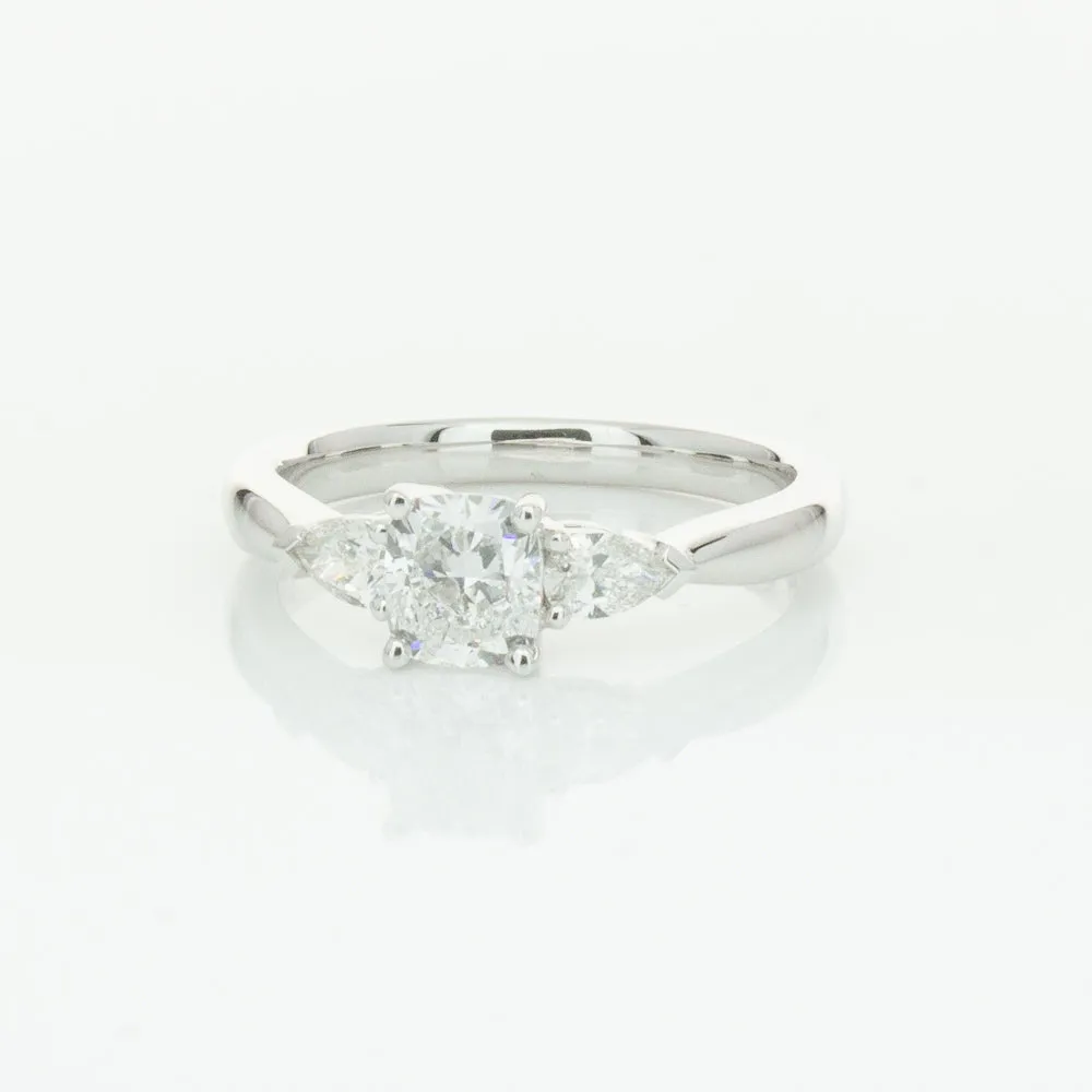 18ct White Gold .76ct Cushion Cut Diamond Ayla Ring