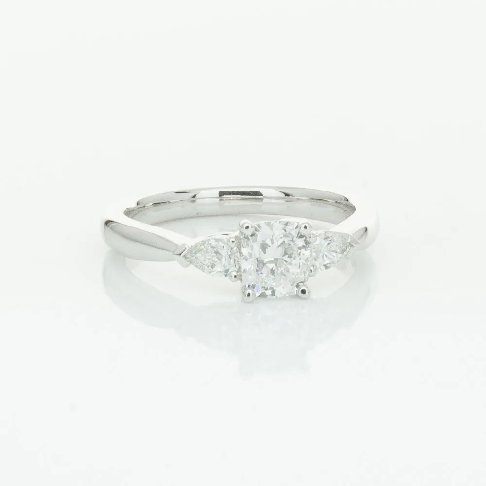 18ct White Gold .76ct Cushion Cut Diamond Ayla Ring