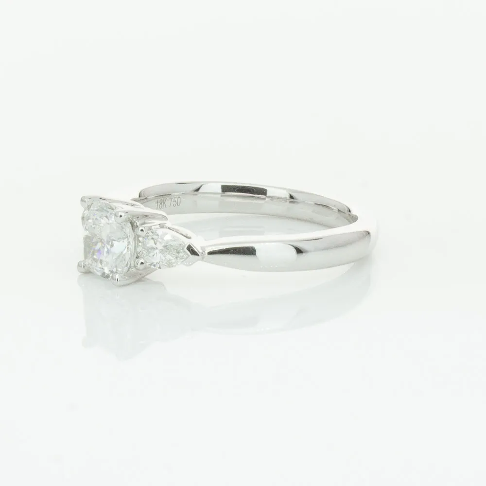 18ct White Gold .76ct Cushion Cut Diamond Ayla Ring