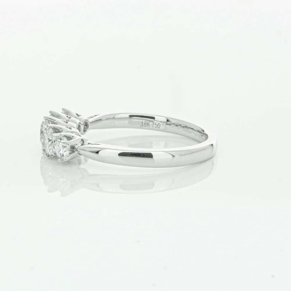 18ct White Gold .87ct Diamond Pentagon Ring