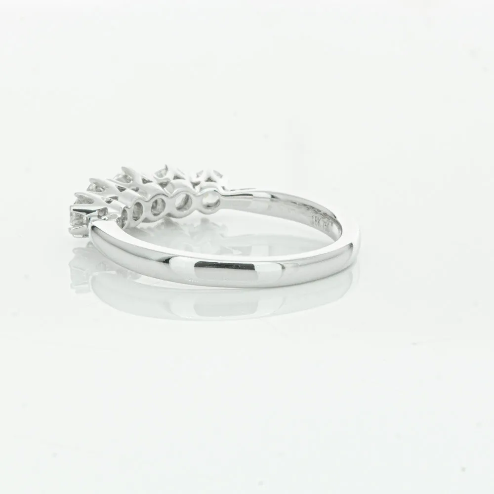 18ct White Gold .87ct Diamond Pentagon Ring