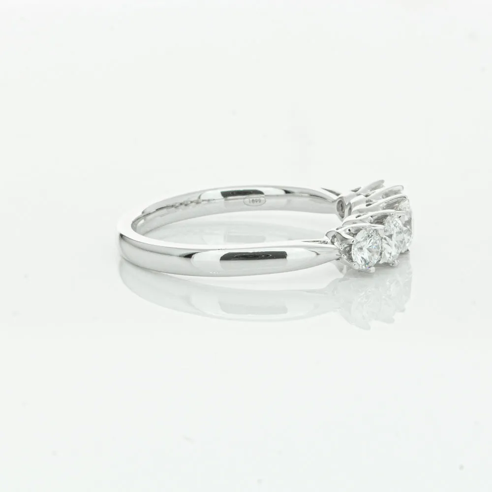 18ct White Gold .87ct Diamond Pentagon Ring