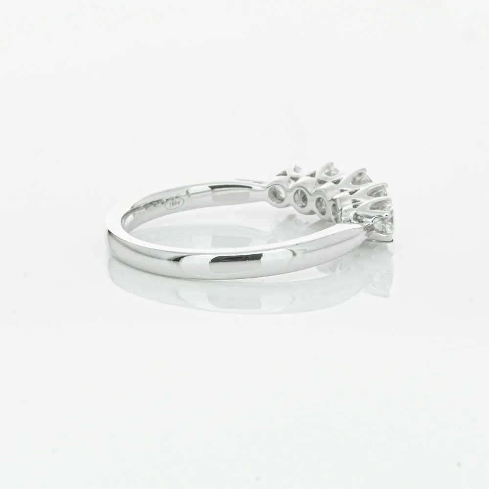 18ct White Gold .87ct Diamond Pentagon Ring