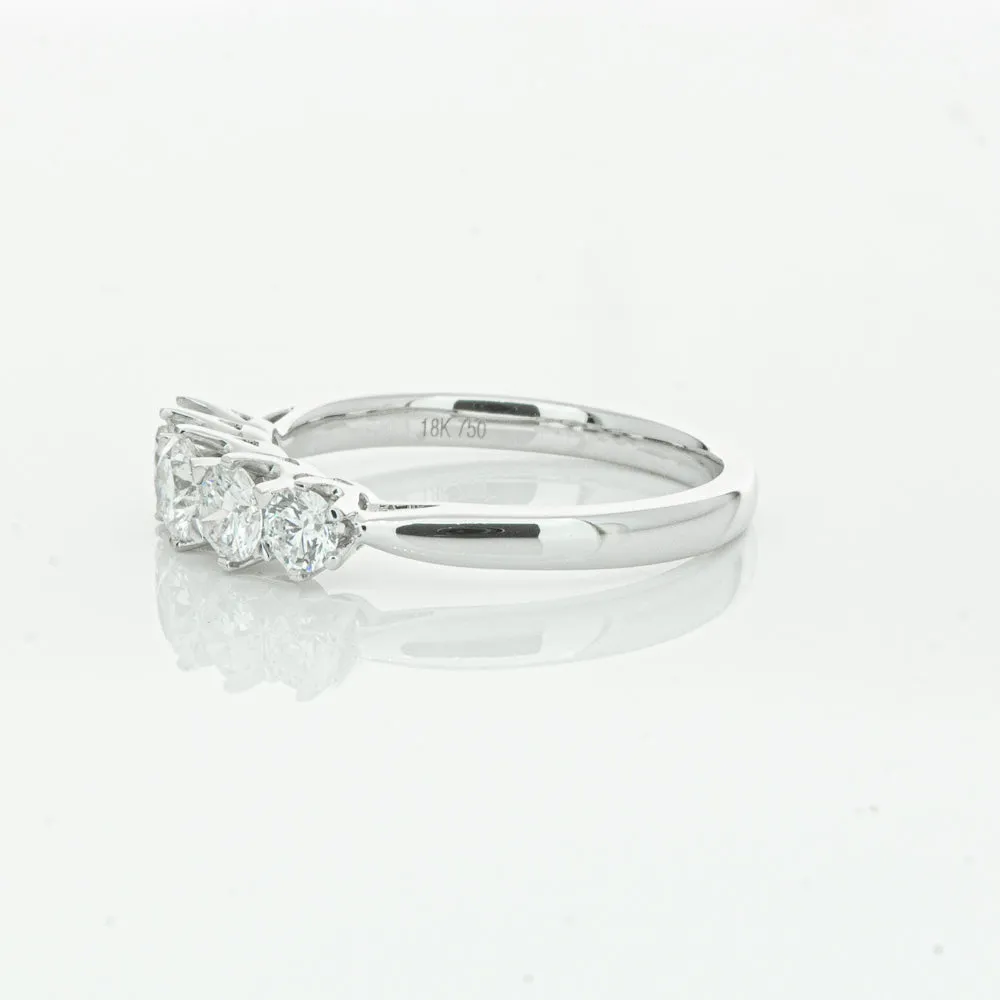 18ct White Gold .87ct Diamond Pentagon Ring