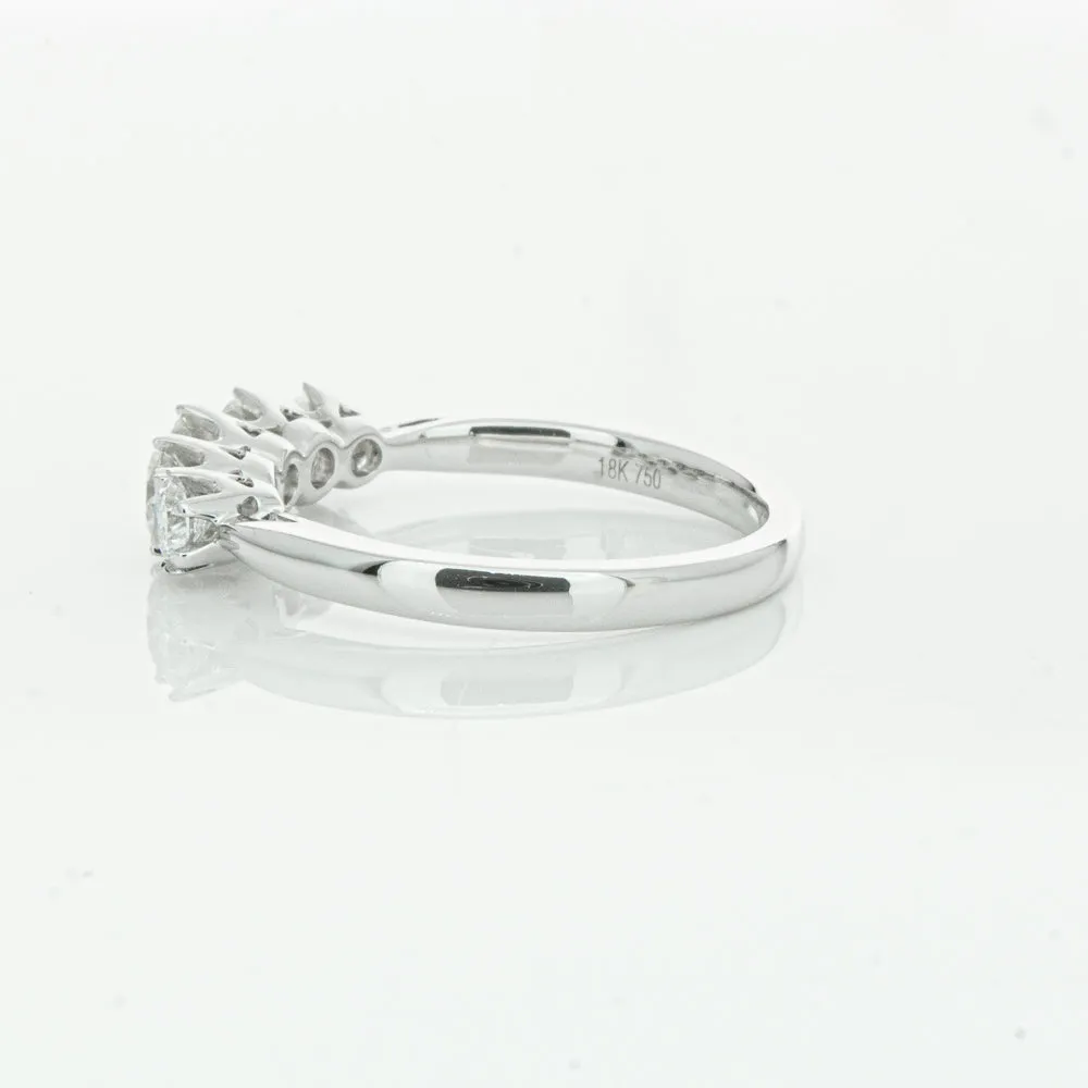 18ct White Gold .87ct Diamond Pentagon Ring