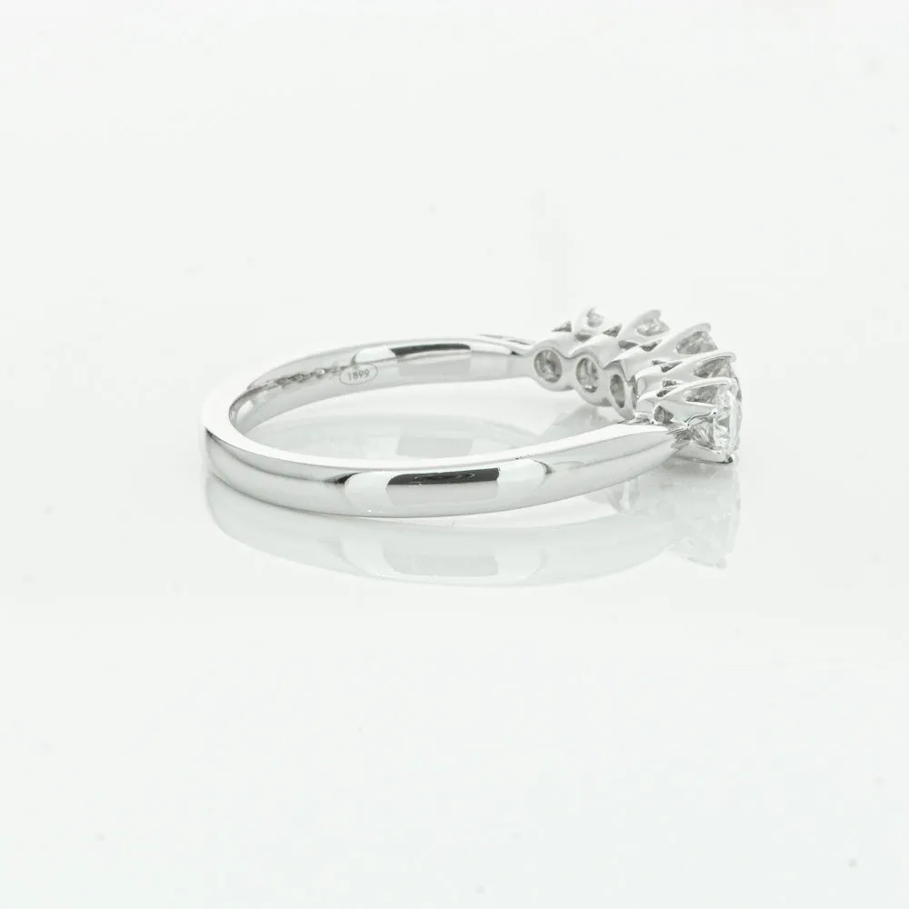 18ct White Gold .87ct Diamond Pentagon Ring