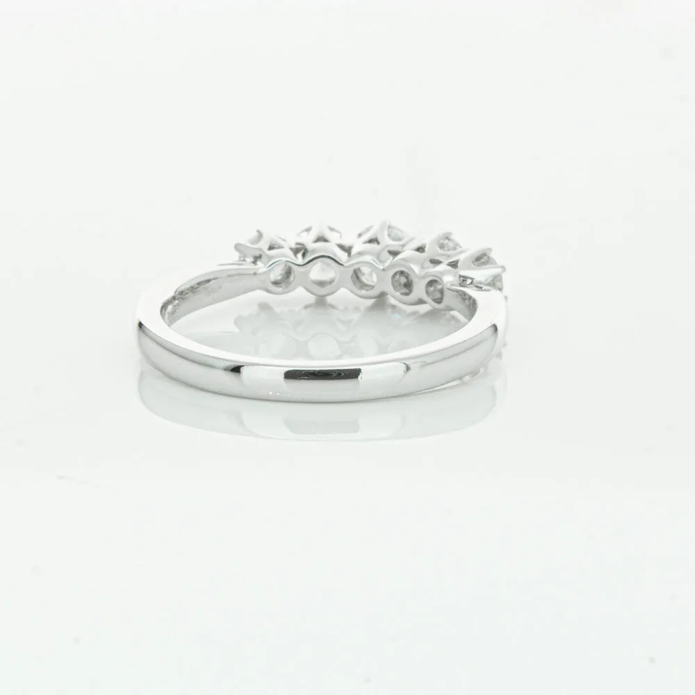 18ct White Gold .87ct Diamond Pentagon Ring