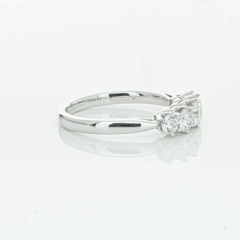 18ct White Gold .87ct Diamond Pentagon Ring