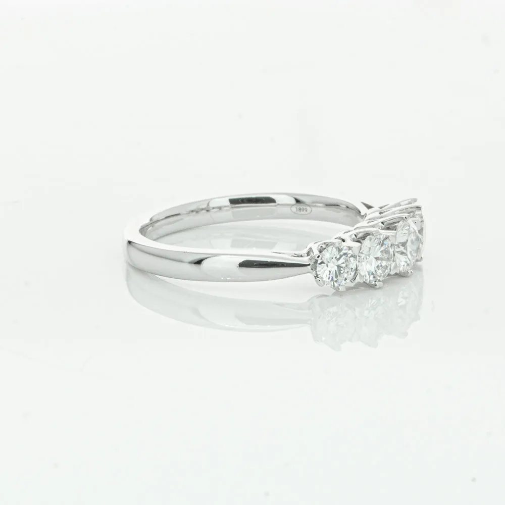 18ct White Gold .87ct Diamond Pentagon Ring