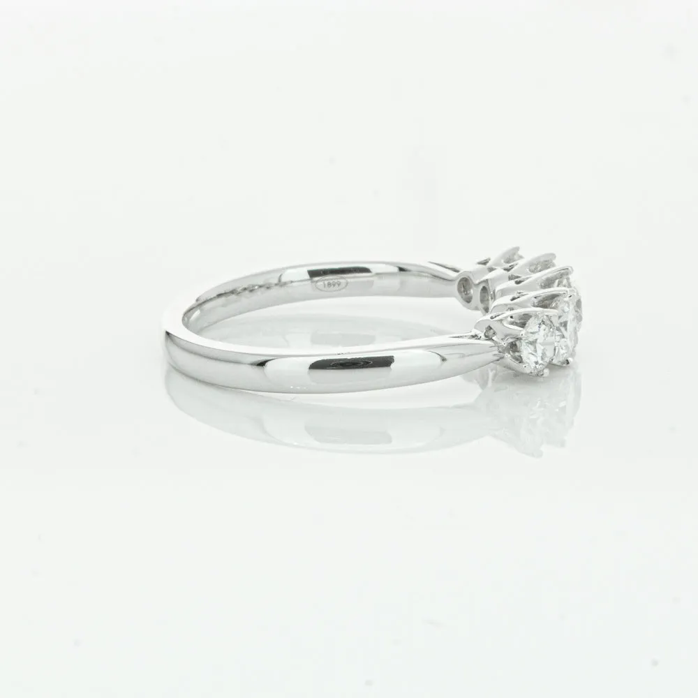 18ct White Gold .87ct Diamond Pentagon Ring