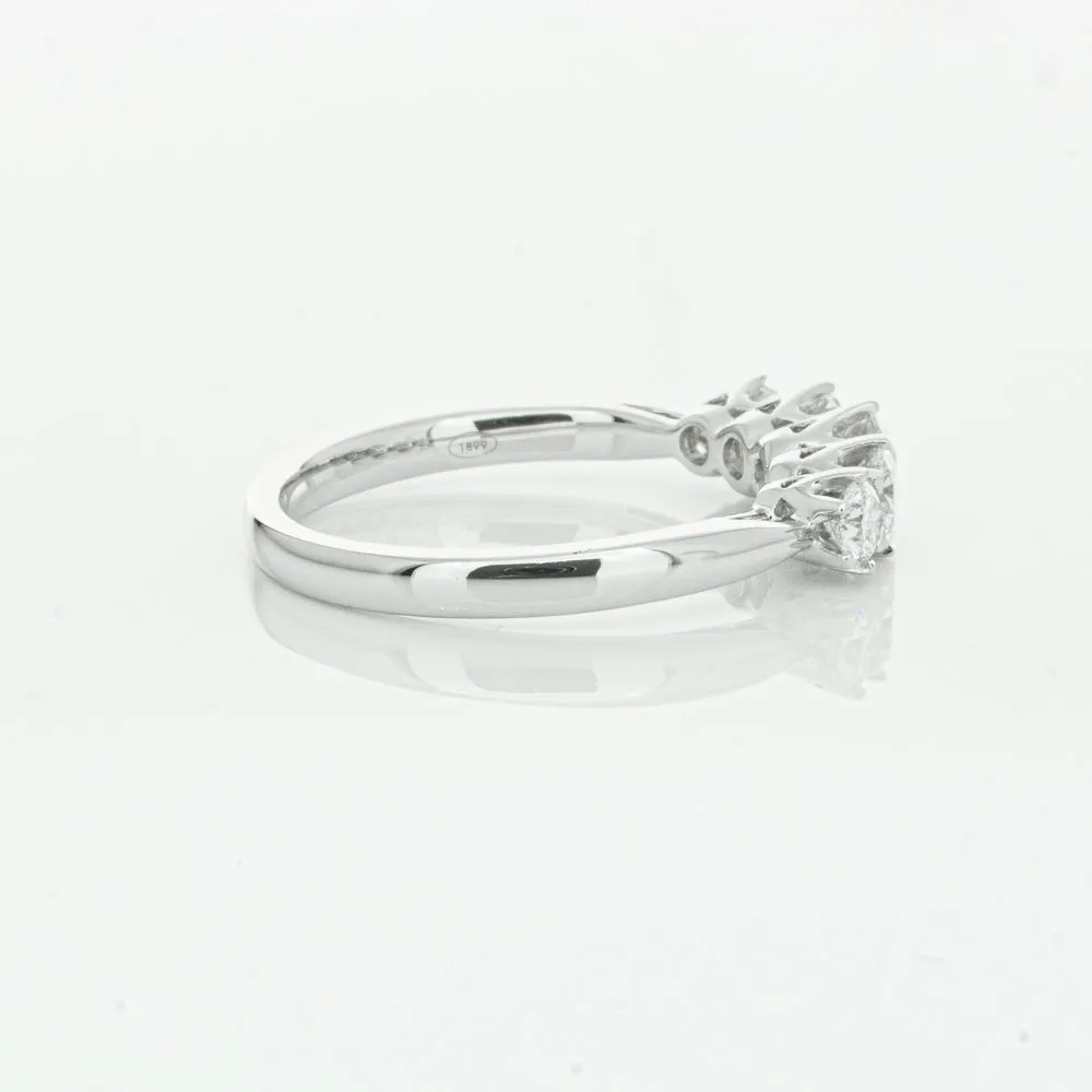 18ct White Gold .87ct Diamond Pentagon Ring