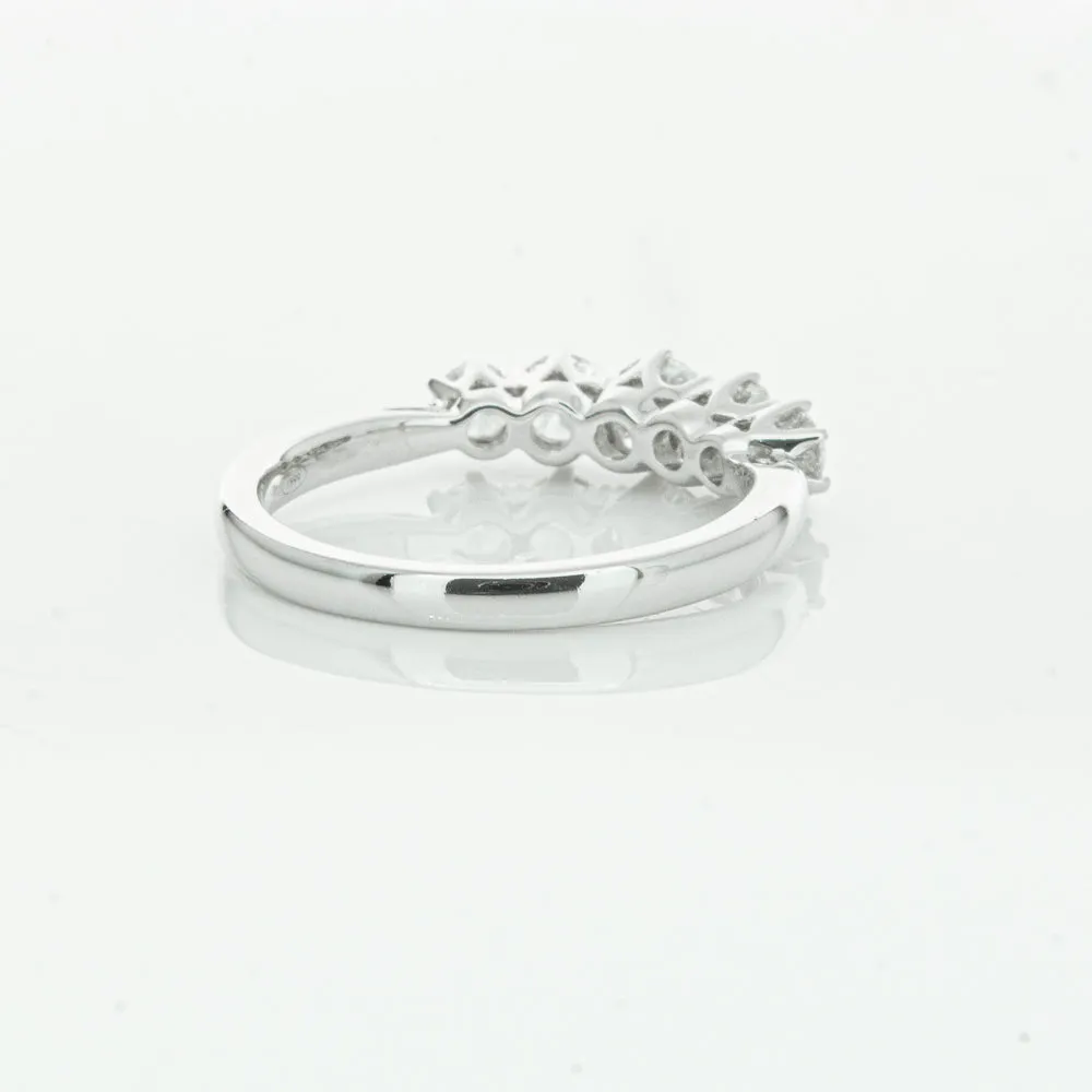 18ct White Gold .87ct Diamond Pentagon Ring