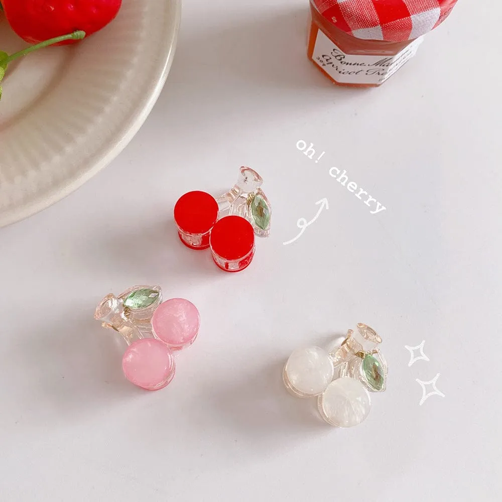 3PC Korean Kawaii Cute Cherry Hair Clip