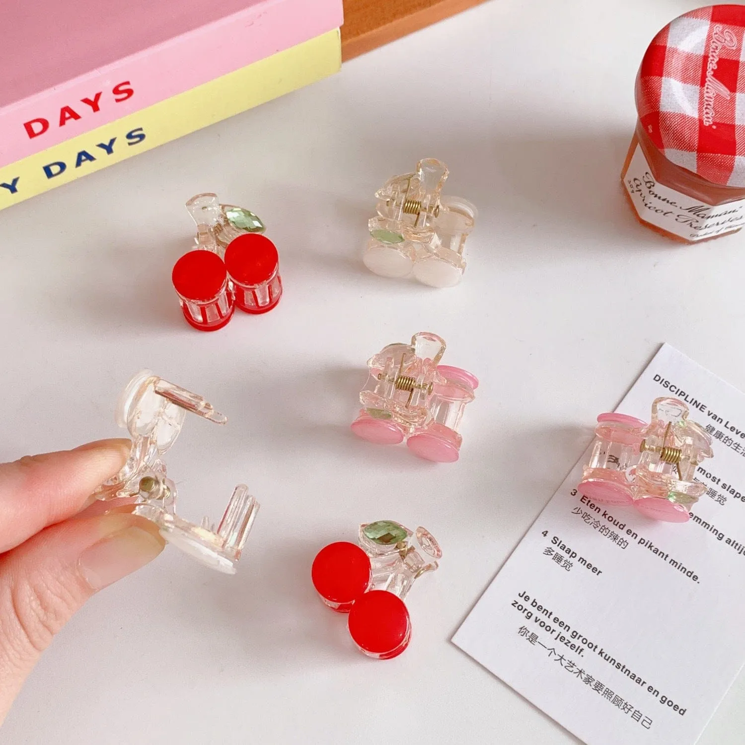 3PC Korean Kawaii Cute Cherry Hair Clip