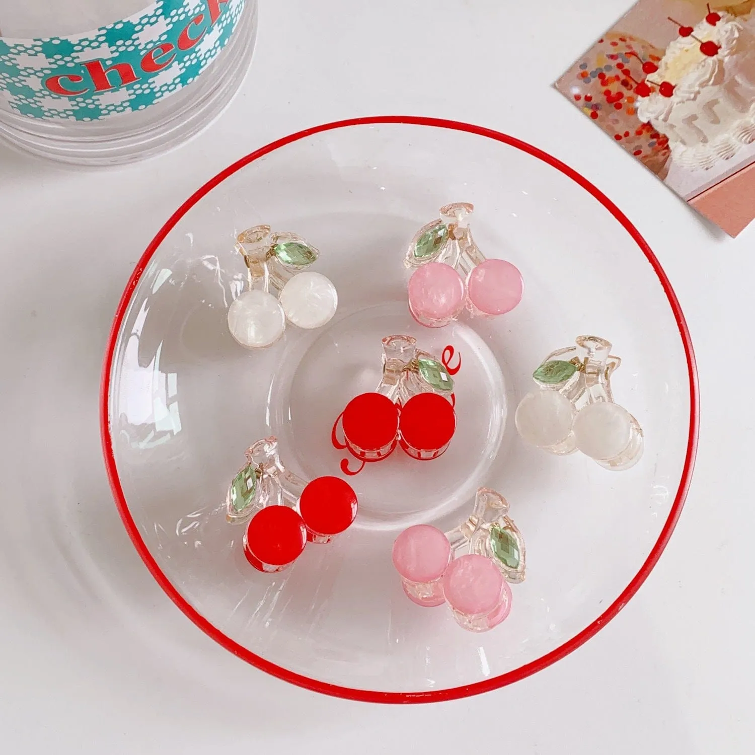 3PC Korean Kawaii Cute Cherry Hair Clip