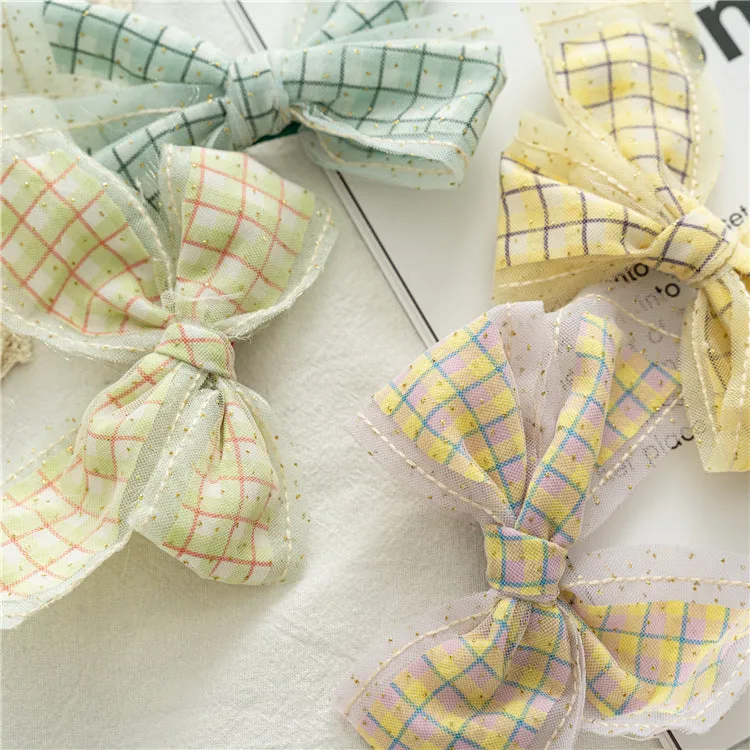 5pcs Children's Plain Bow Barrettes for Girls