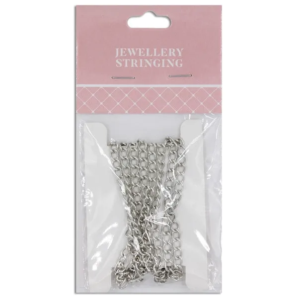 5x3mm Small Twisted Oval Link Chain, Dark Silver- 1m- Sullivans