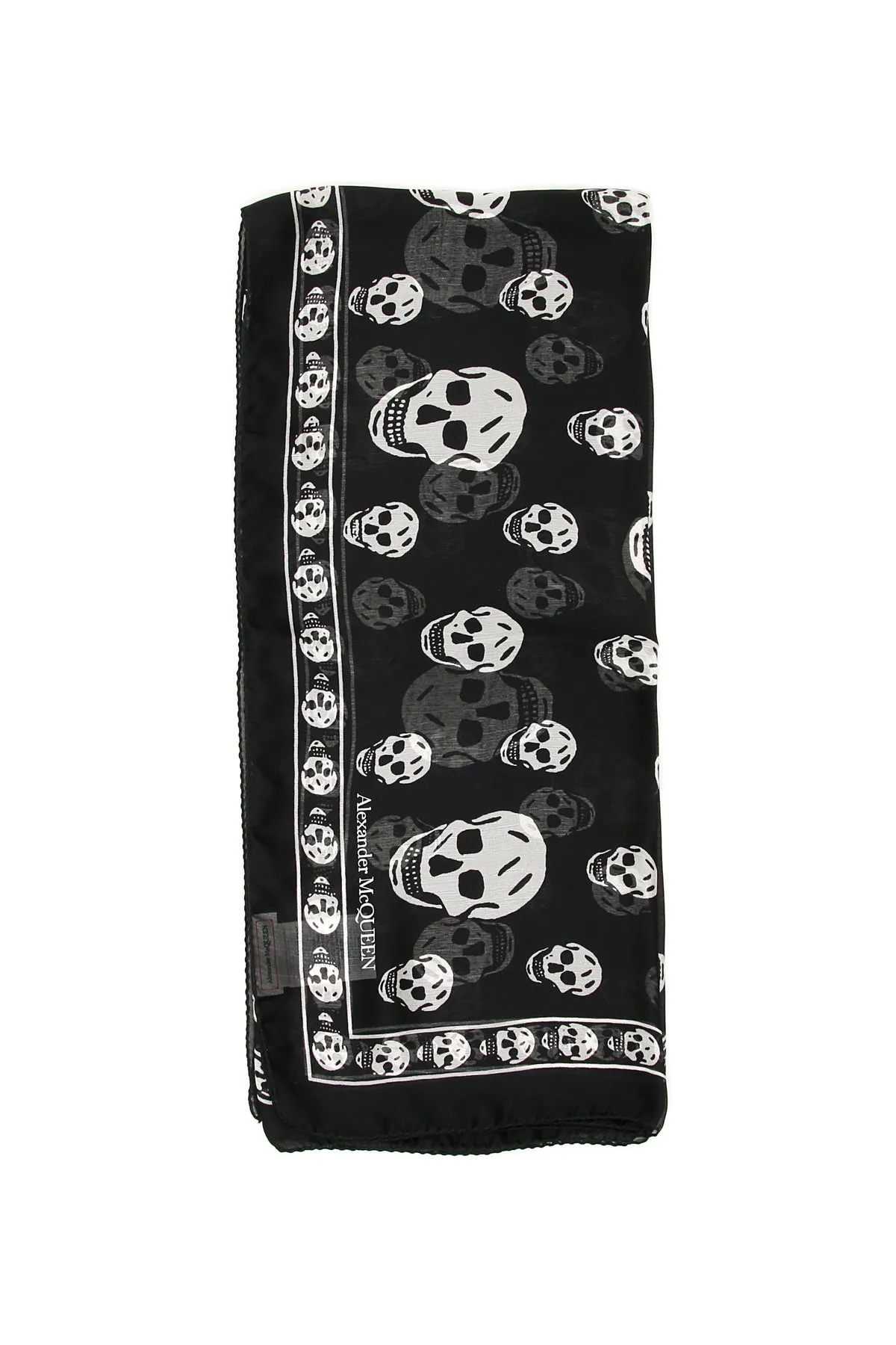 Alexander mcqueen skull silk scarf