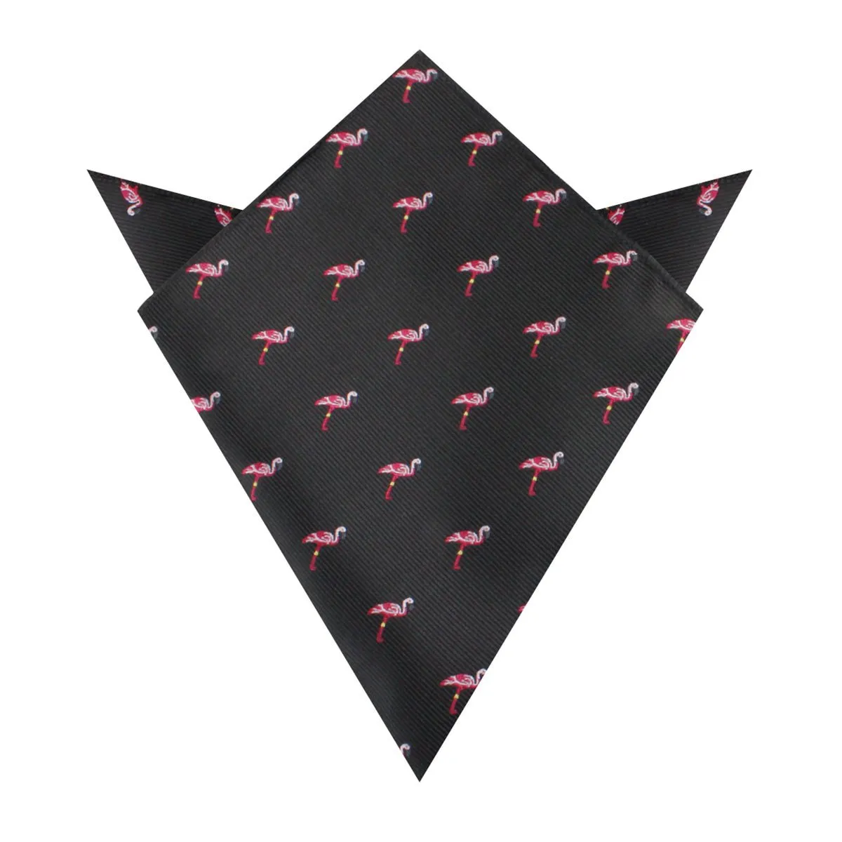 Aruba Island Black Flamingo Pocket Square