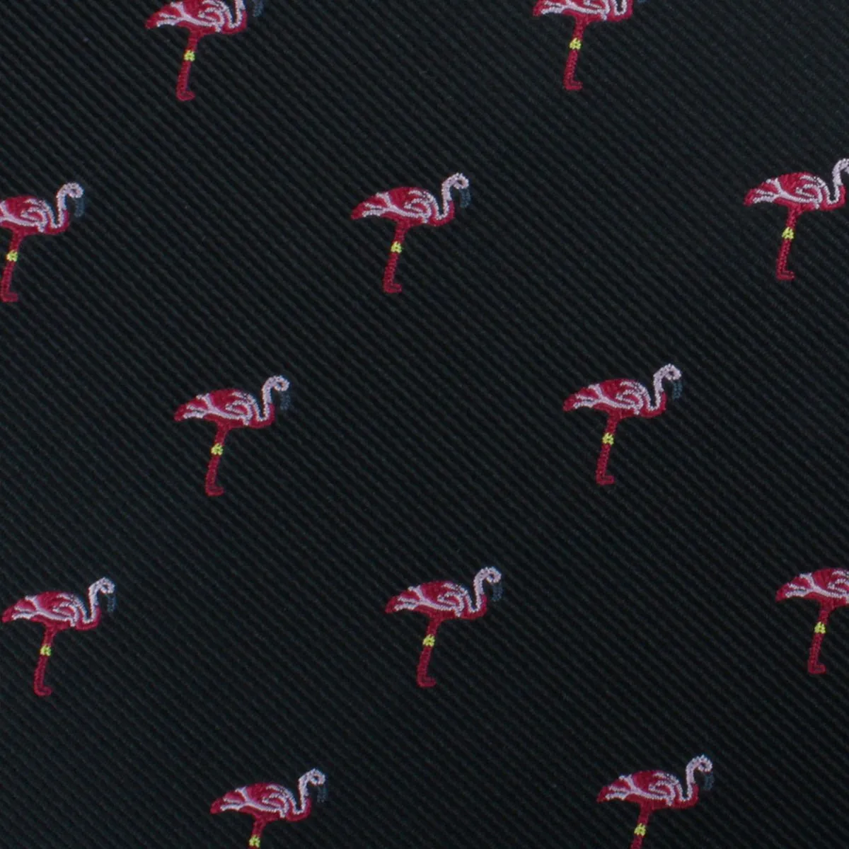 Aruba Island Black Flamingo Pocket Square