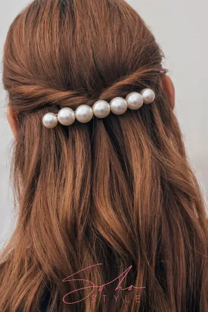 Big pearl mermaid hair barrettes