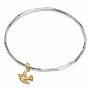 Bird Bangle | Silver - Gold