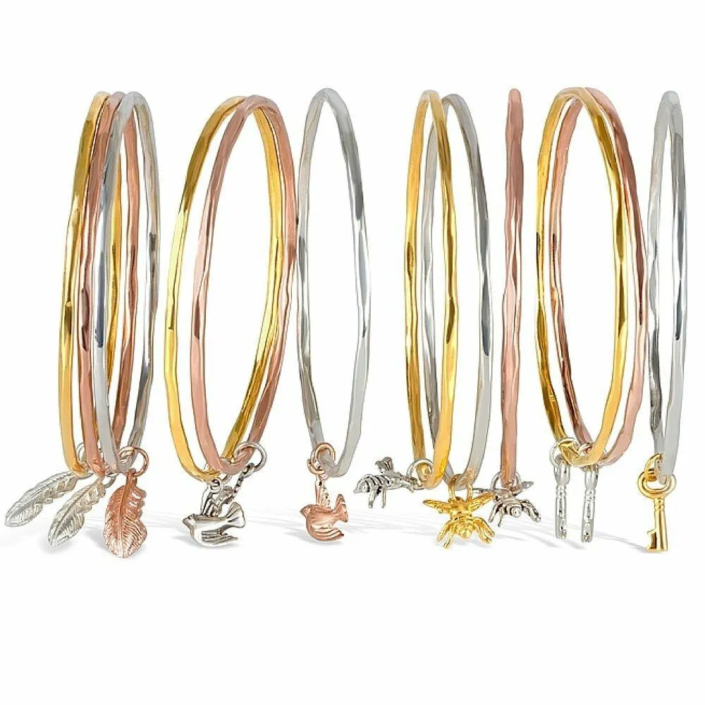 Bird Bangle | Silver - Gold