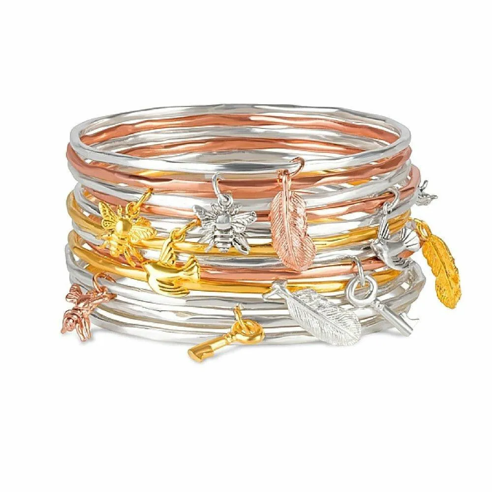 Bird Bangle | Silver - Gold