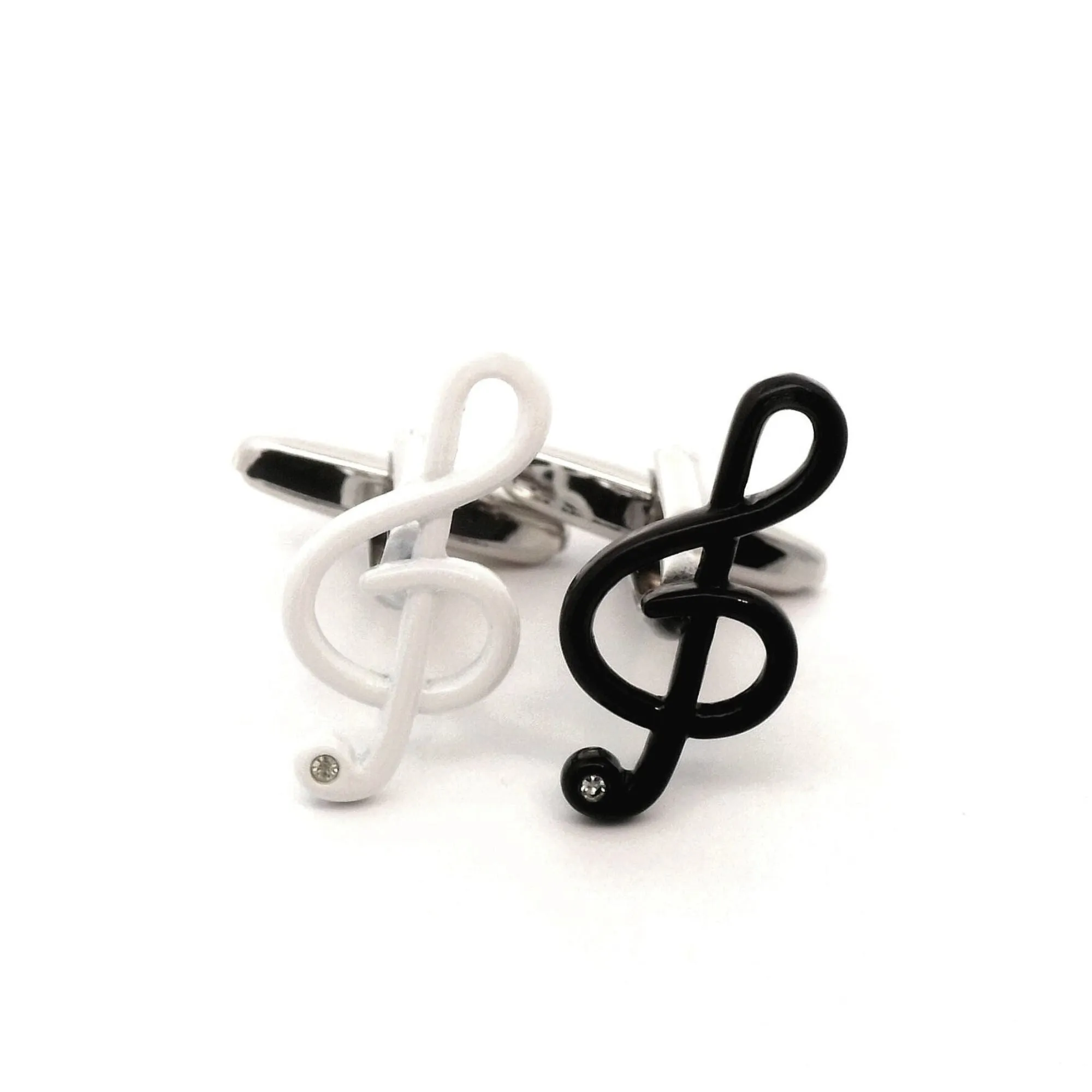 Black & White Treble Clefs Cufflinks