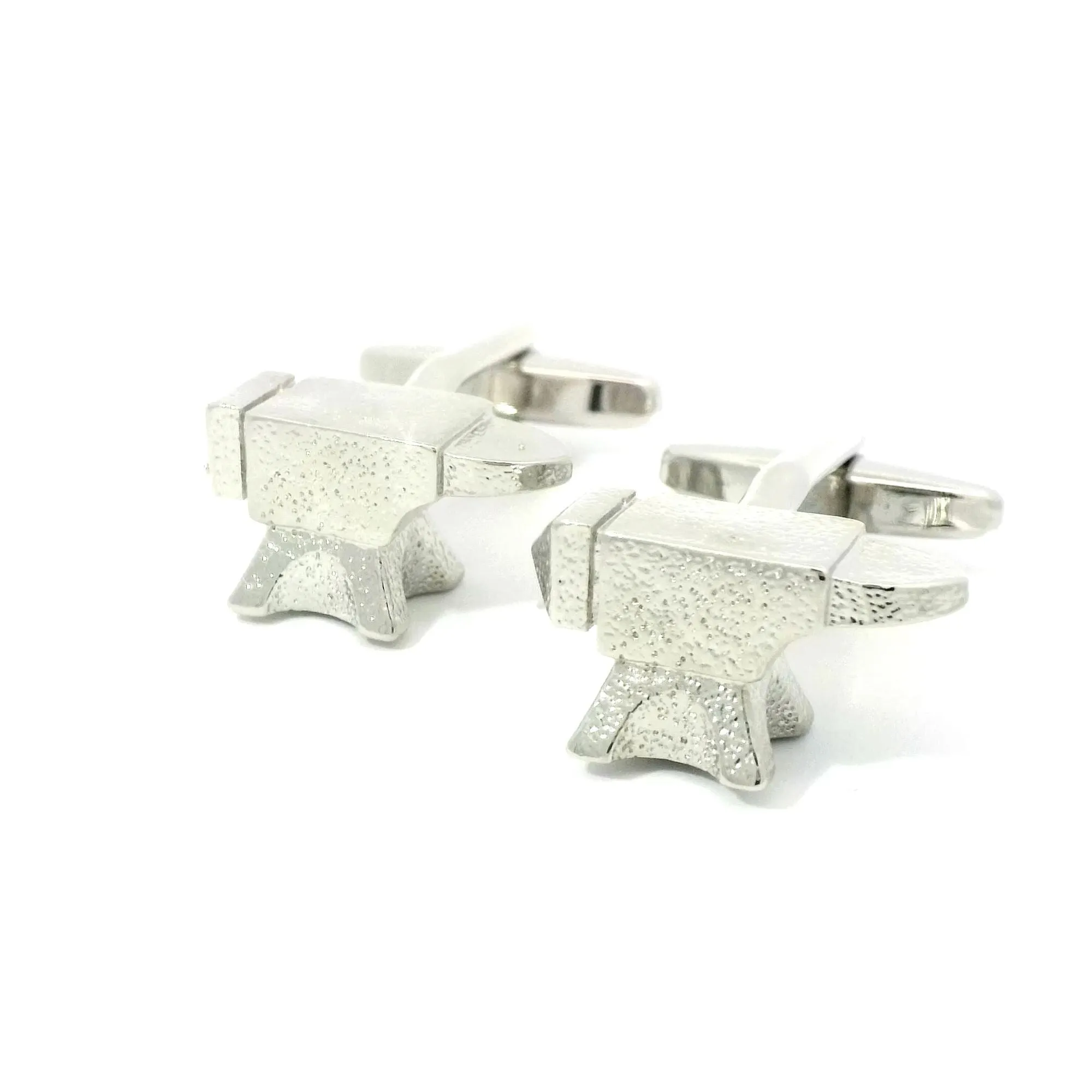 Blacksmith Anvil Silver Cufflinks