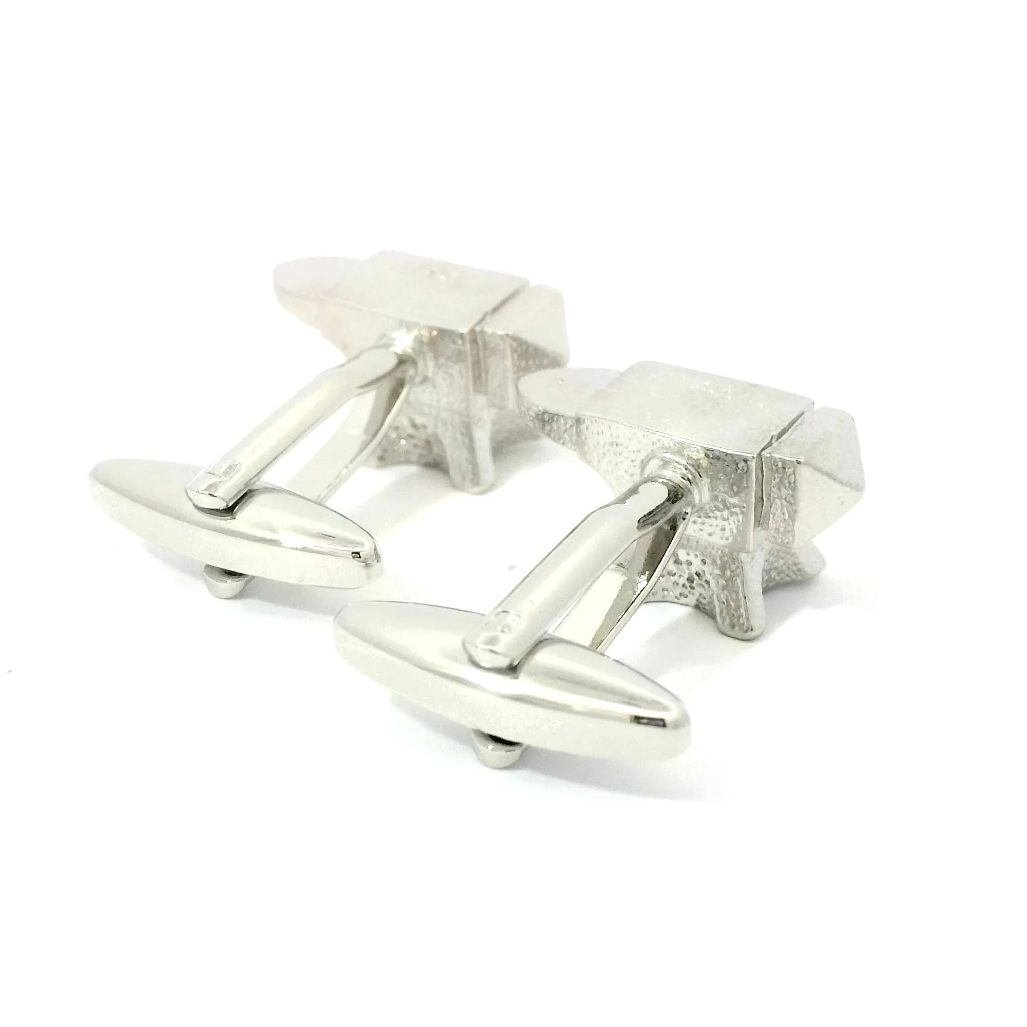 Blacksmith Anvil Silver Cufflinks