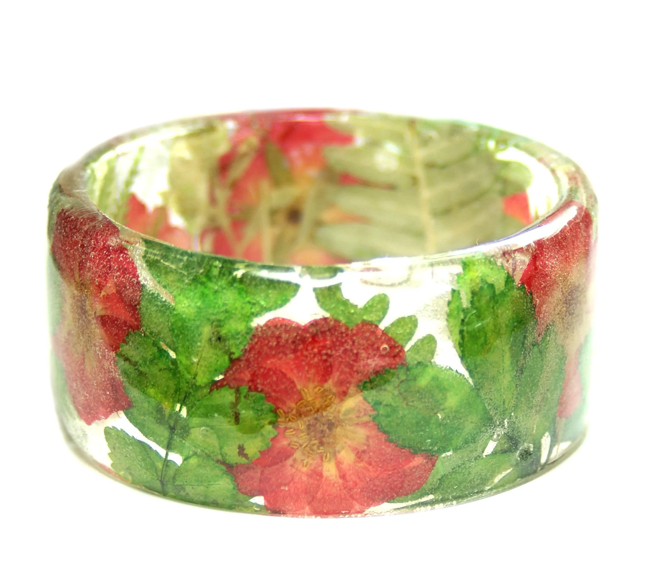 Blooming Roses Resin Bracelet