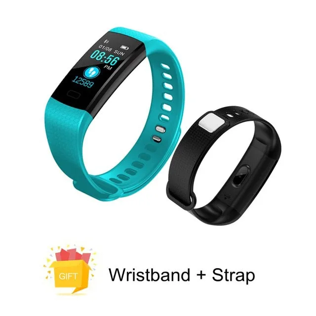 Bluetooth Smart Bracelet Color Screen Y5 Smartband Heart Rate Monitor Blood Pressure Measurement Fitness Tracker Smart Watch Men