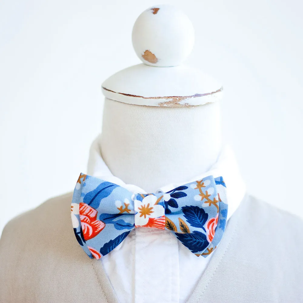 Boy's Pocket Square / Birch Floral In Periwinkle