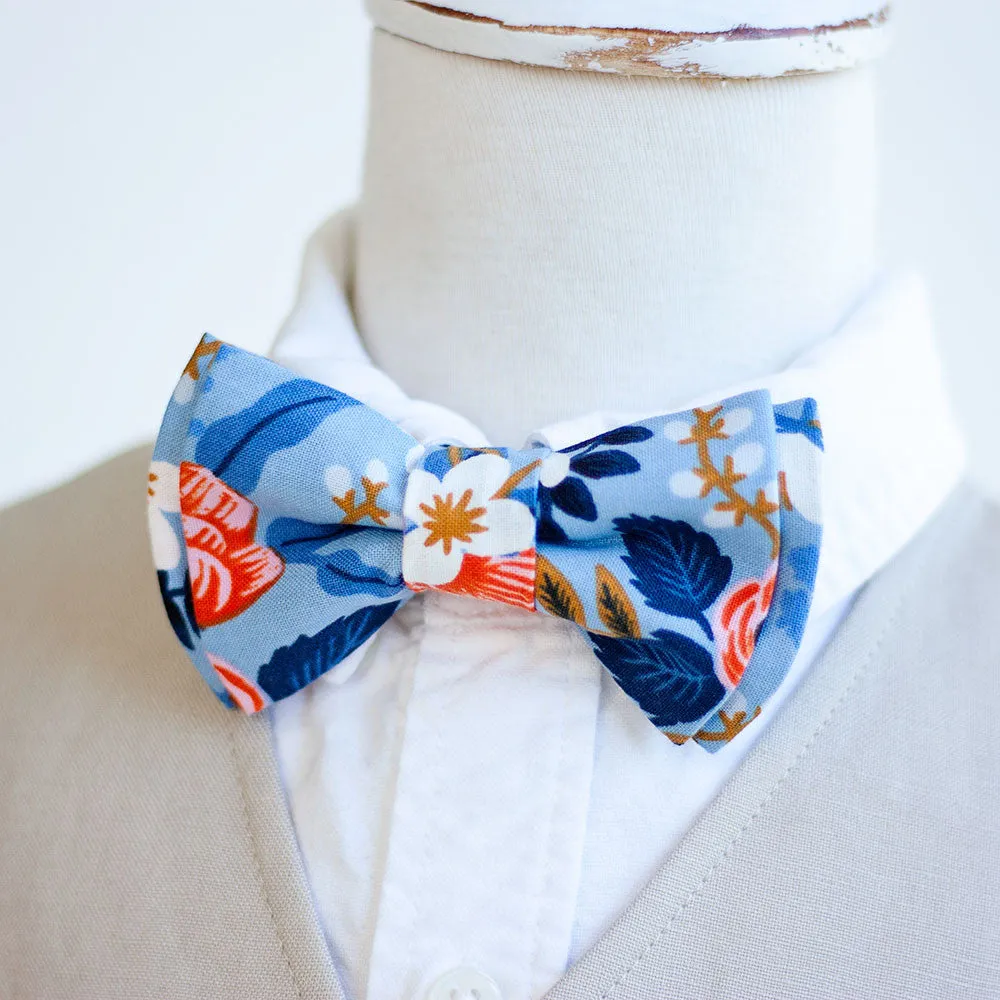 Boy's Pocket Square / Birch Floral In Periwinkle