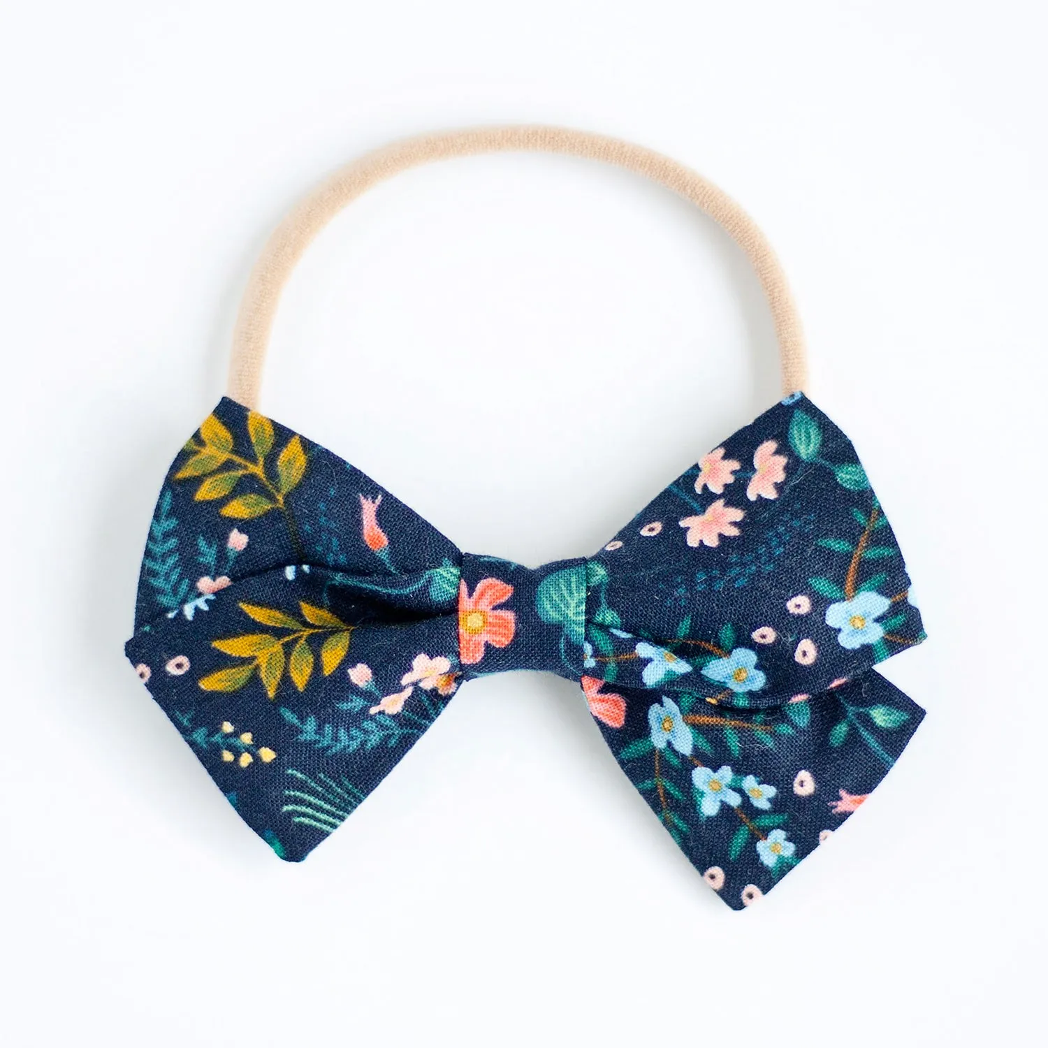 Boy's Pocket Square / Navy Metallic Floral