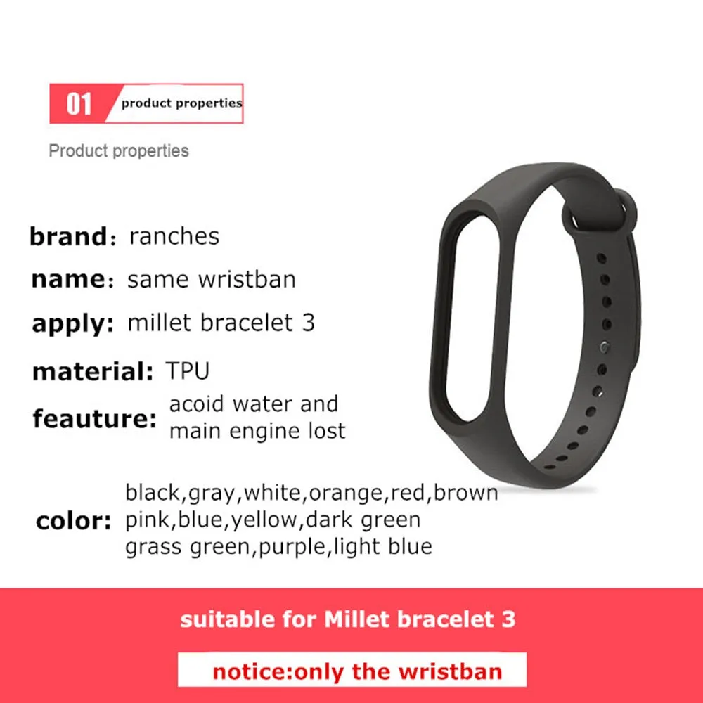 Bracelet for Xiaomi Mi Band 3 4 Sport Strap watch Silicone wrist strap For xiaomi mi band 3 4 bracelet Miband 4 3 Strap