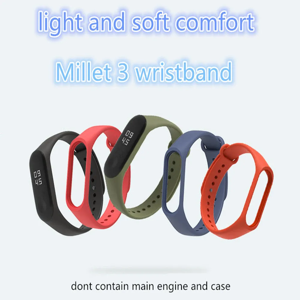 Bracelet for Xiaomi Mi Band 3 4 Sport Strap watch Silicone wrist strap For xiaomi mi band 3 4 bracelet Miband 4 3 Strap